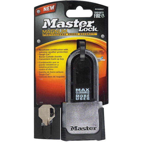 Master Lock Master Lock Magnum 4-25/64 in. H X 1-13/16 in. W X 2 in. L Steel Ball Bearing Locking Weather-Resist M176XDLHCCSEN - main